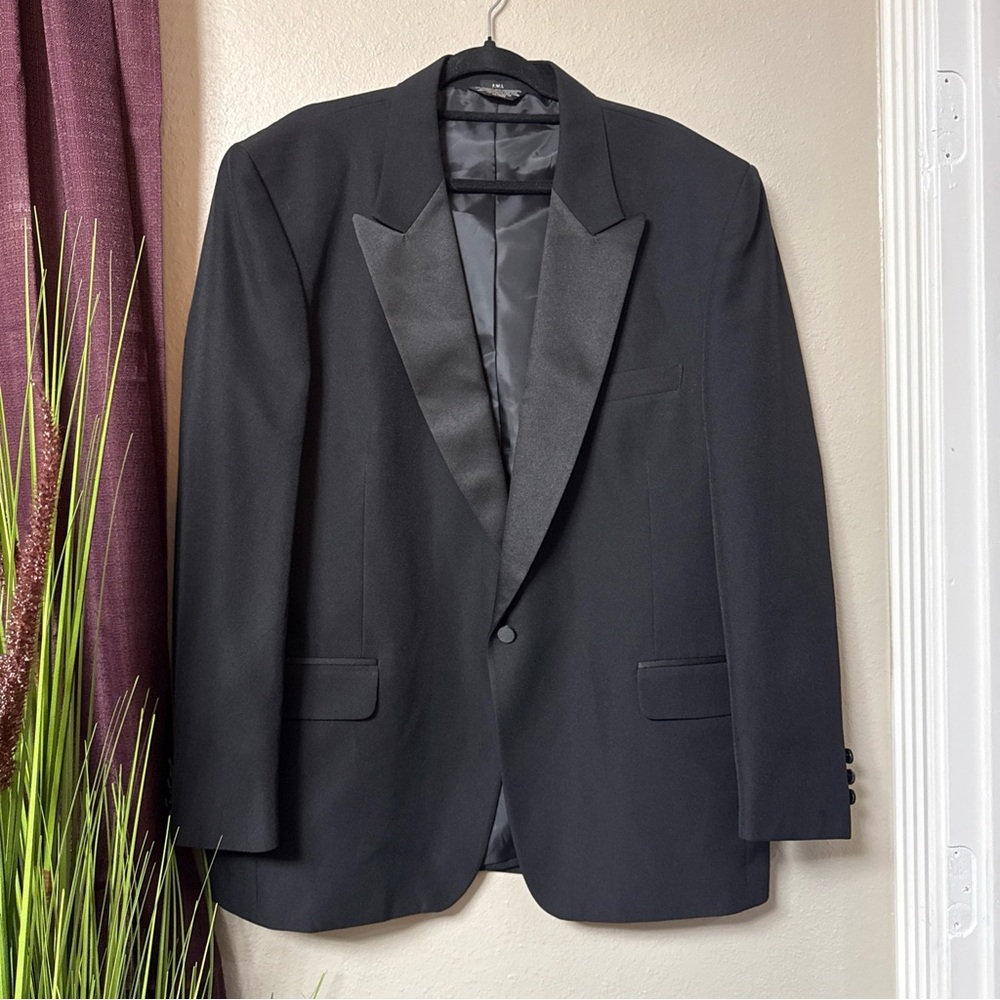 Doni Barassi Black single button suit jacket size 46R